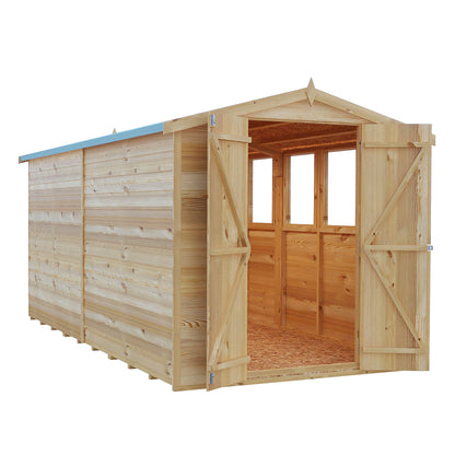 Shire Canterbury 6' 7" x 12' 2" Apex Shed - Budget Dip Treated Overlap