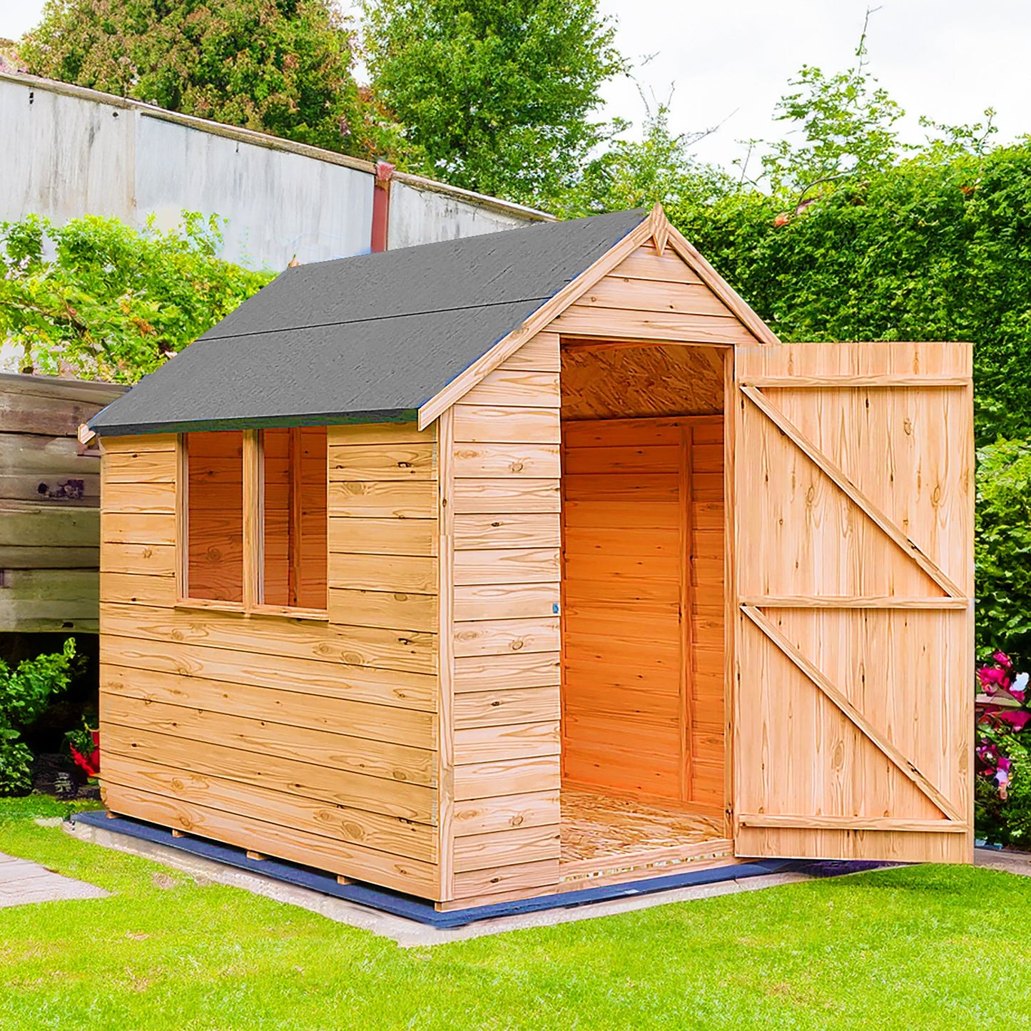 Shire Cambridge 5' 9" x 6' 11" Apex Shed - Budget Dip Treated Overlap