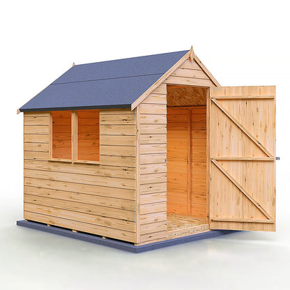 Shire Cambridge 5' 9" x 6' 11" Apex Shed - Budget Dip Treated Overlap