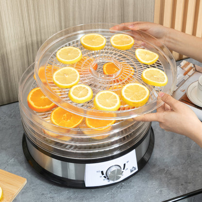 250W 5Kg Fiev Tray Food Dehydrator Silver