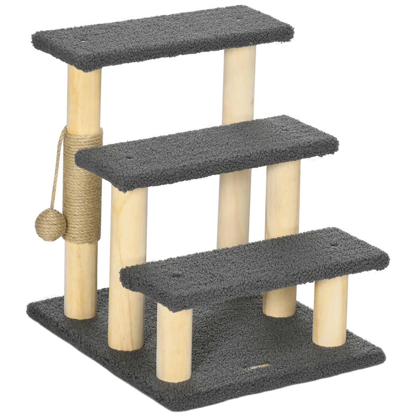 PawHut 48cm Three-Step Cat Tree