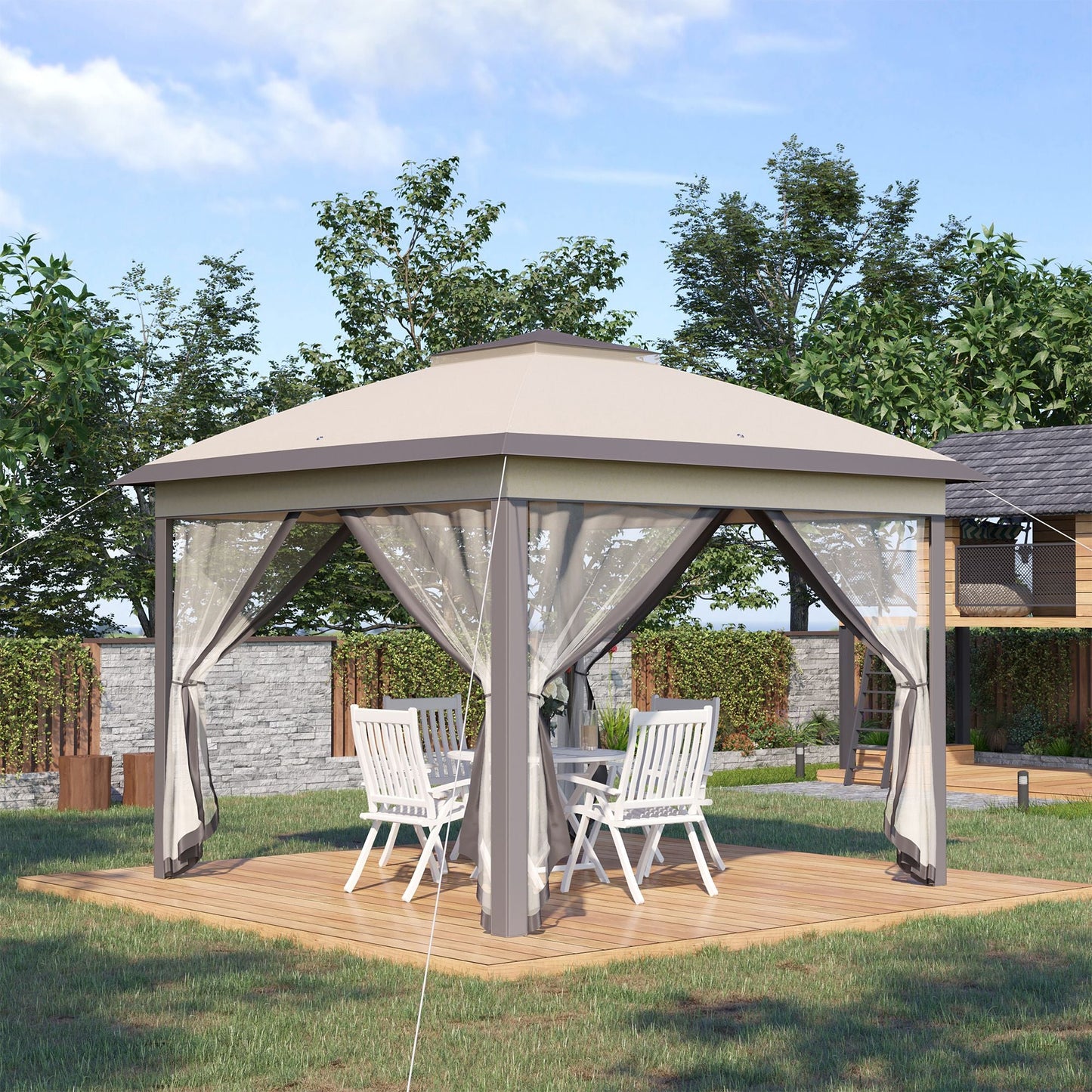 Outsunny 330cm x 330cm Pop Up Canopy