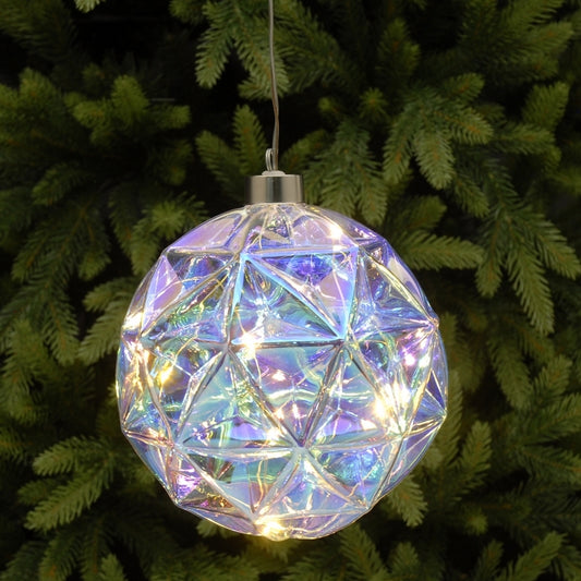 Diamond Bauble Christmas Light Warm White Indoor 10 LED