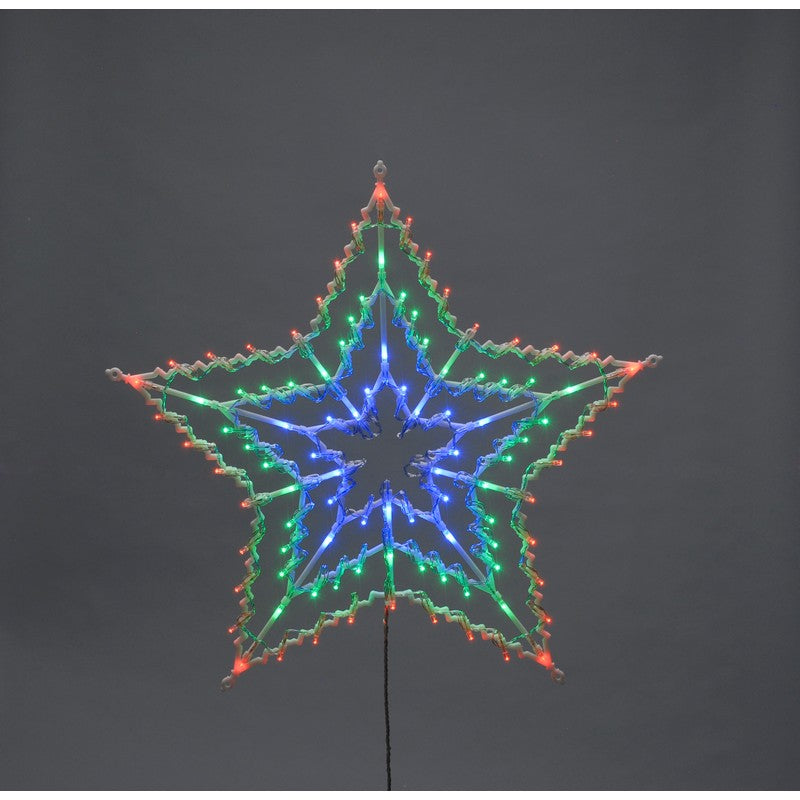 Feature Star Christmas Light Animated Multicolour Outdoor 100 LED