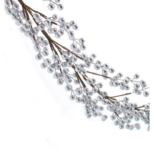 Berries Garland Christmas Decoration Silver - 130cm