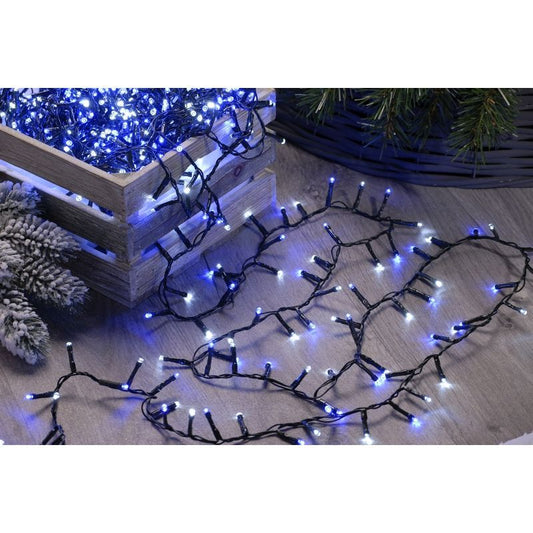 String Fairy Christmas Lights Multifunction Blue & White Outdoor 1000 LED - 25.97m Firefly