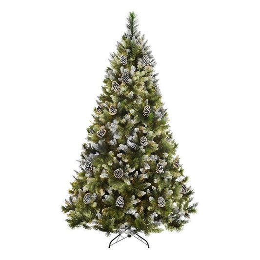 8ft Grand River Pine Christmas Tree Artificial - White Frosted Green 1707 Tips