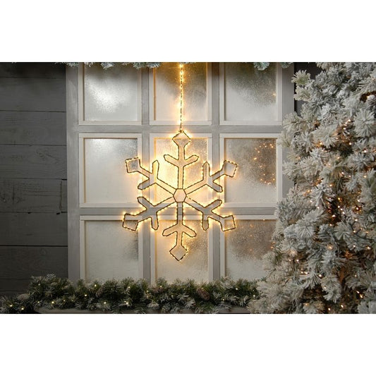 Feature Snowflake Christmas Light Multifunction Warm White Outdoor 180 LED