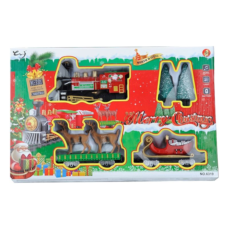 Train Set Christmas Decoration Red