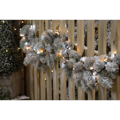 String Fairy Christmas Lights Animated White & Warm White Outdoor 300 LED - 7.77m Firefly