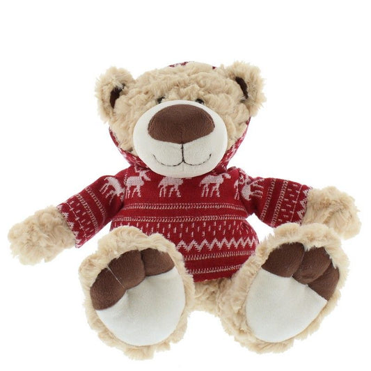 Bear Christmas Decoration Red - 22cm