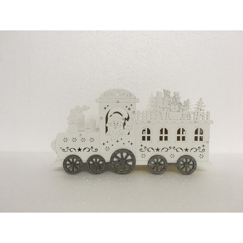 LED Christmas Wooden Train - 31.5cm