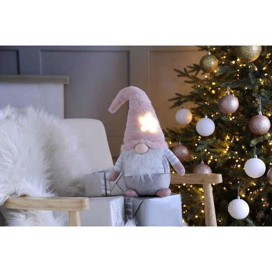 LED Gonk Christmas Decoration Pink - 50cm