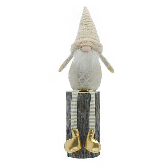 Gonk Christmas Decoration White & Gold - 70cm