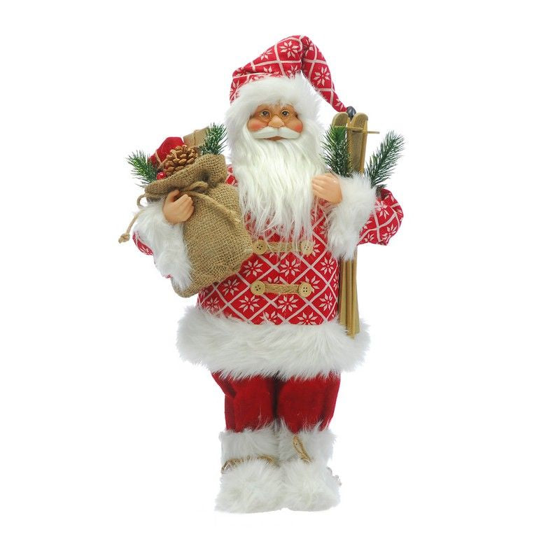 Santa Christmas Decoration Red & White - 45cm