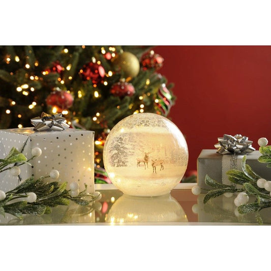 Twinkling Crackle Effect Reindeer  Ball - 0.78333cm