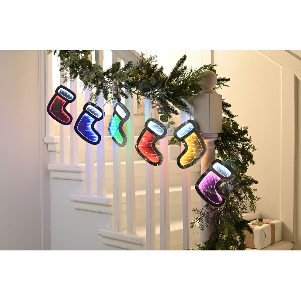 Infinity Garland With 6 Christmas Boots - 0.4cm