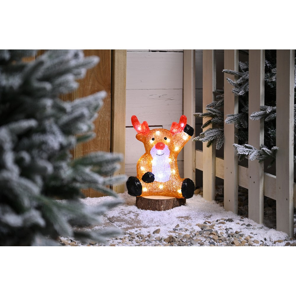 Christmas LED Christmas Acrylic Reindeer - 30cm