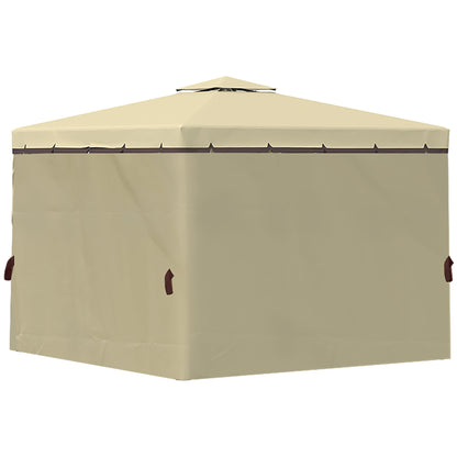 3 x 3M Patio Gazebo Canopy Garden Pavilion Tent Shelter with 2 Tier Water Repellent Roof