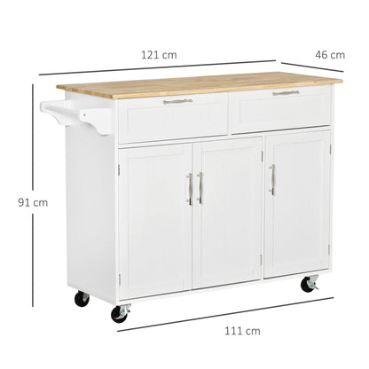 Homcom Kitchen Island Utility Cart