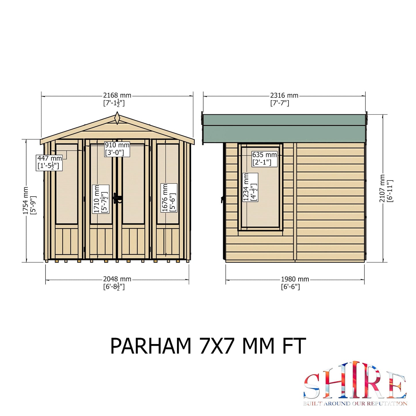 Shire Parham Garden Summerhouse 7x7ft