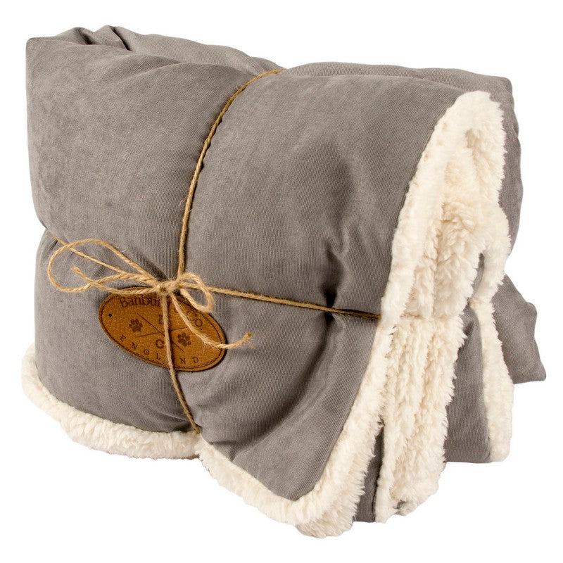 Dog Blanket Grey Faux Fur 41cm by Banbury