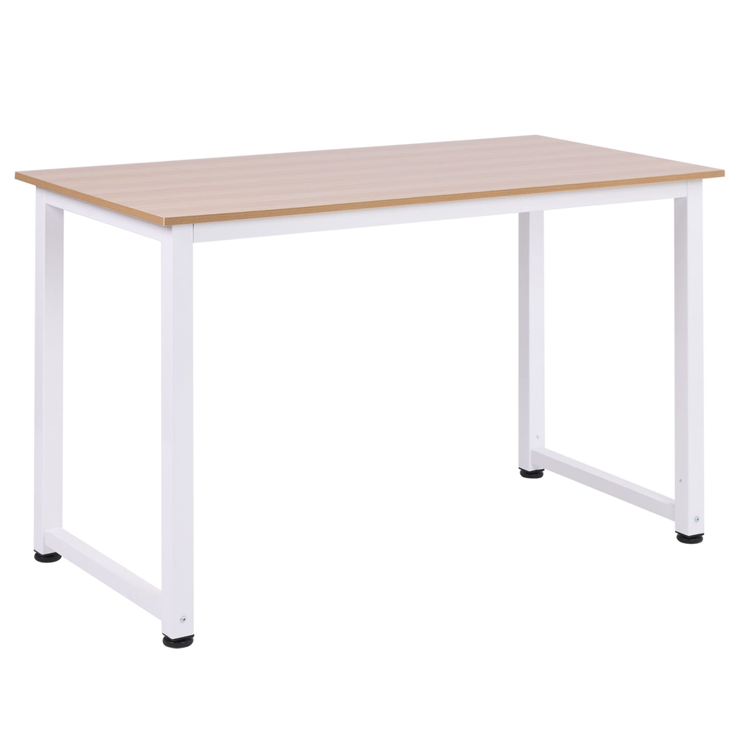 Computer Desk W/ White Metal Frame Medium-density fibreboard