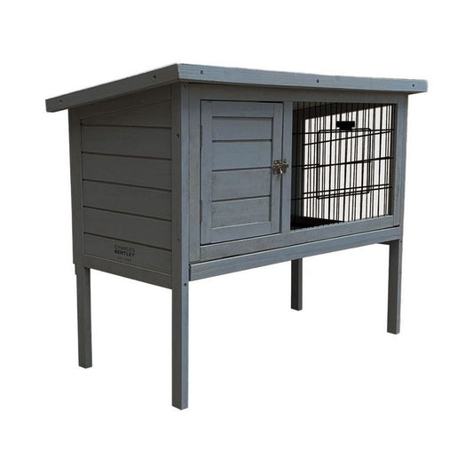 Wensum FSC Wood Raised Rabbit Hutch Grey