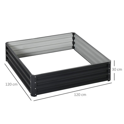 432L Square Raised Garden Bed Box with Weatherized Steel Frame for Vegetables