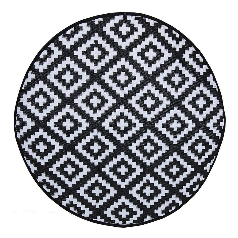 Wensum Waterproof Round Rug Black 150cm