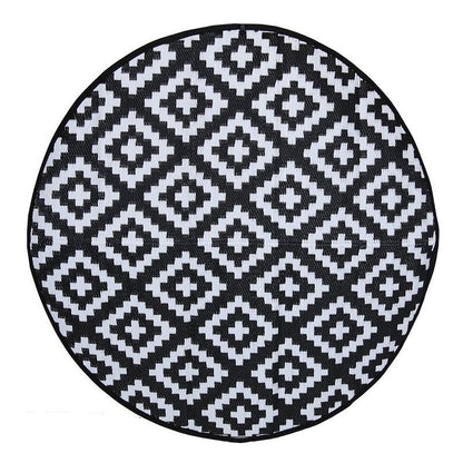 Wensum Waterproof Round Rug Black 150cm