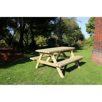 Deluxe Garden Picnic Table by Churnet Valley - 6 Seats