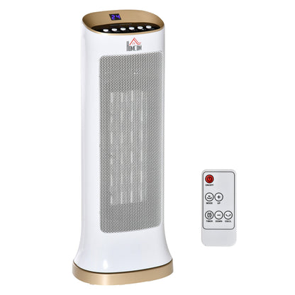 Ceramic Indoor 45° Oscillating Space Heater w/ Remote Timer LED Panel Radiator