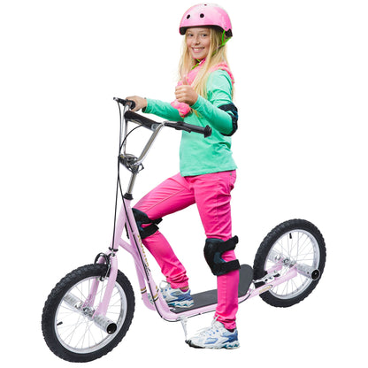 Youth Scooter Adult Teen Push Scooter Kids Children Stunt Scooter Bike Bicycle Ride On 16" Pneumatic Tyres