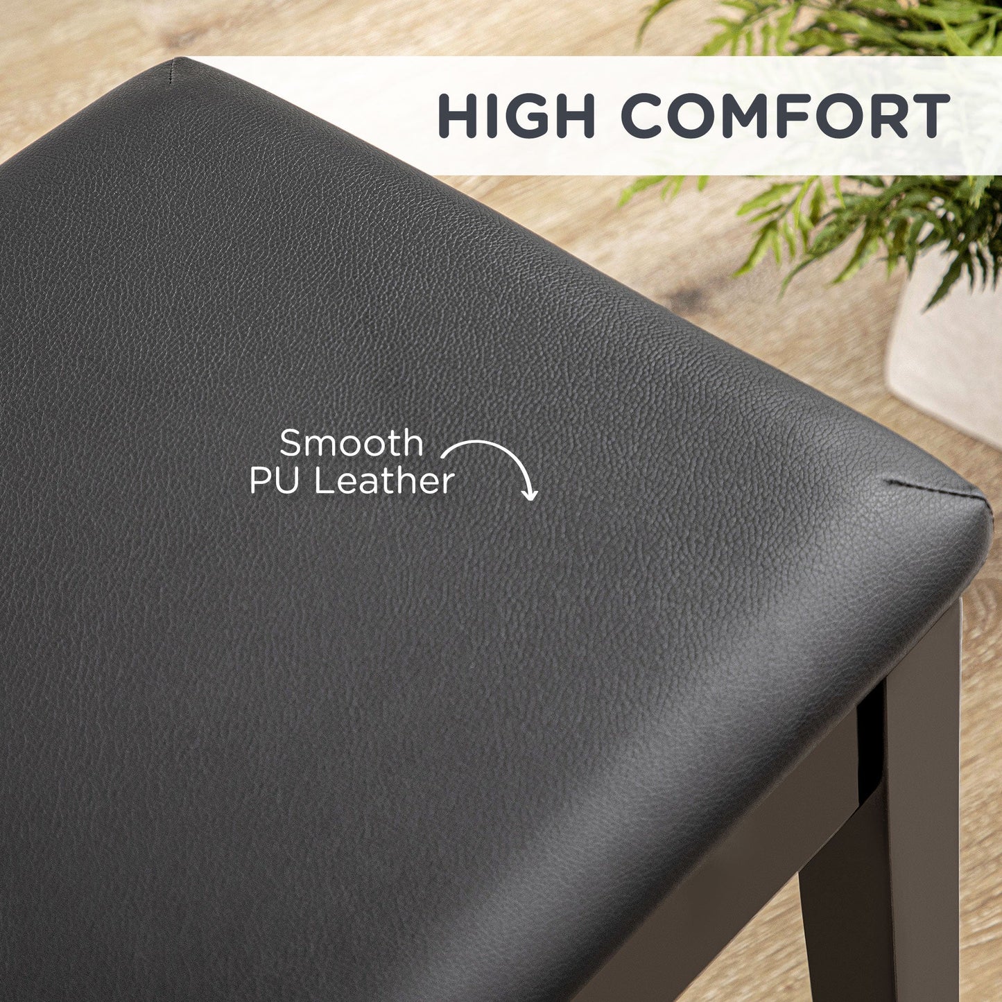 Homcom Faux Leather Padded Piano Stool