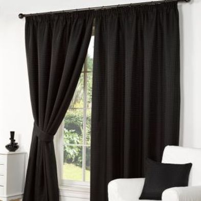 Hamilton McBride Waffle Curtains (45" x 72") - Black