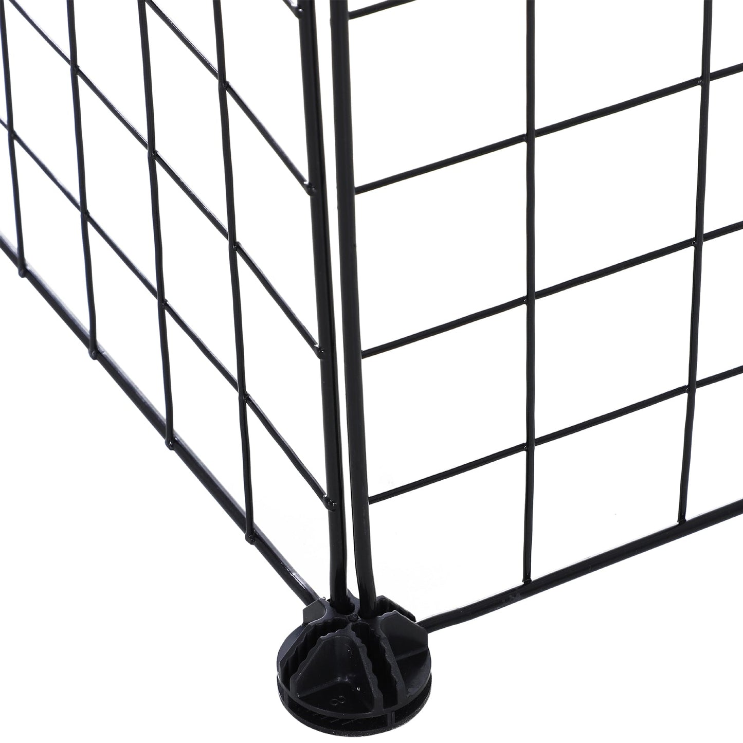 PawHut DIY Pet Playpen Metal Wire Fence Indoor Outdoor Guinea Pig Rabbit Small Animals Cage 36 Panel Enclosure Black