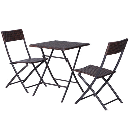 2 Seater Rattan Bistro Set: 1 x table