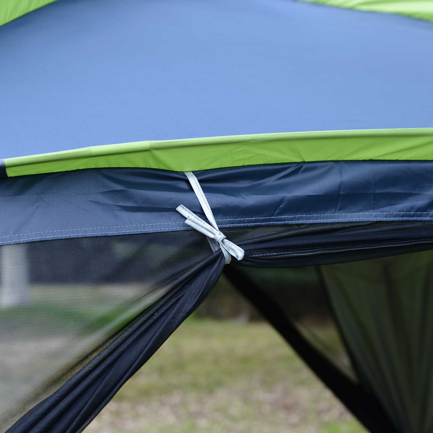 5-8 Persons Pop Up Tent Camping Gazebo Garden Tent-Dark Blue/Green