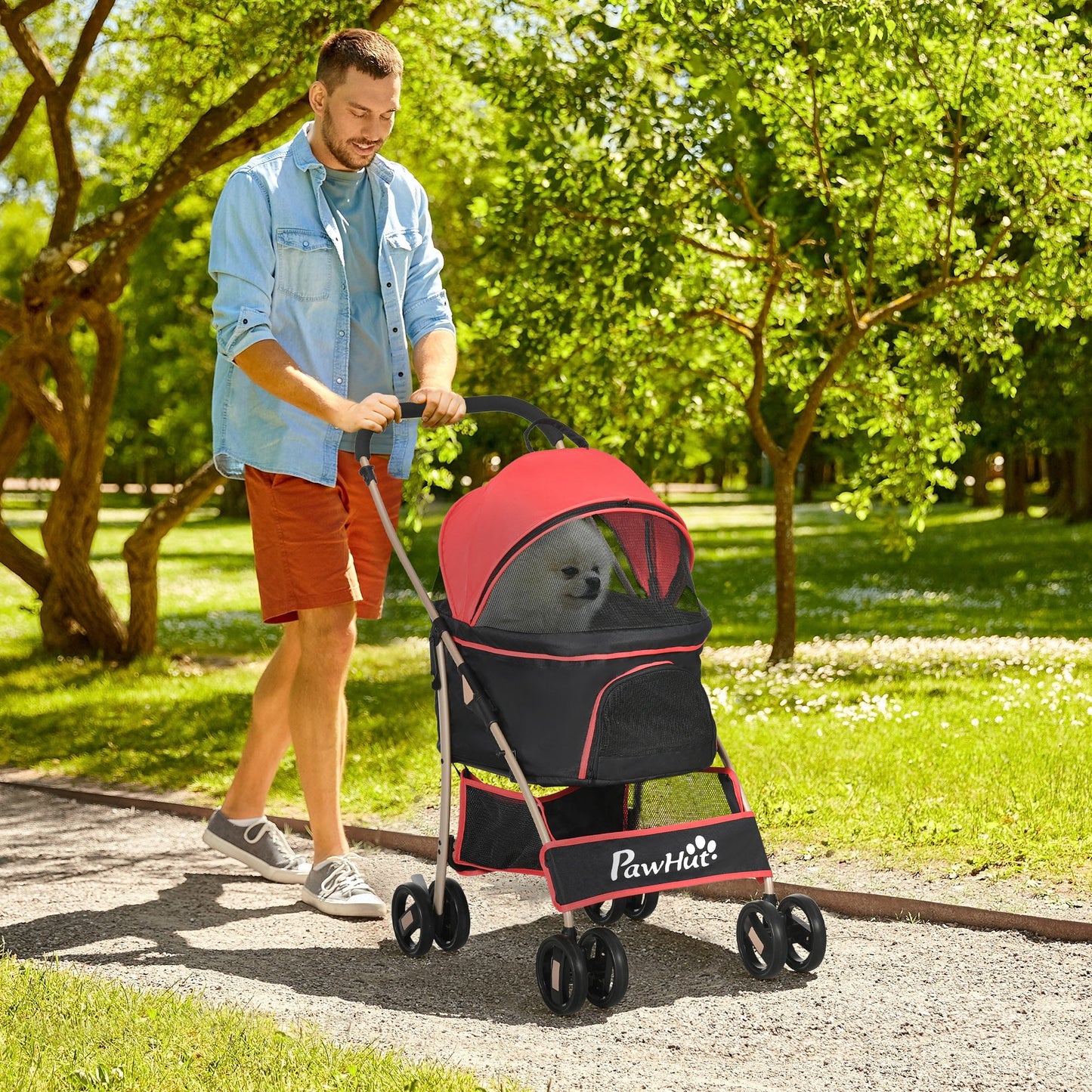 PawHut Detachable Pet Stroller