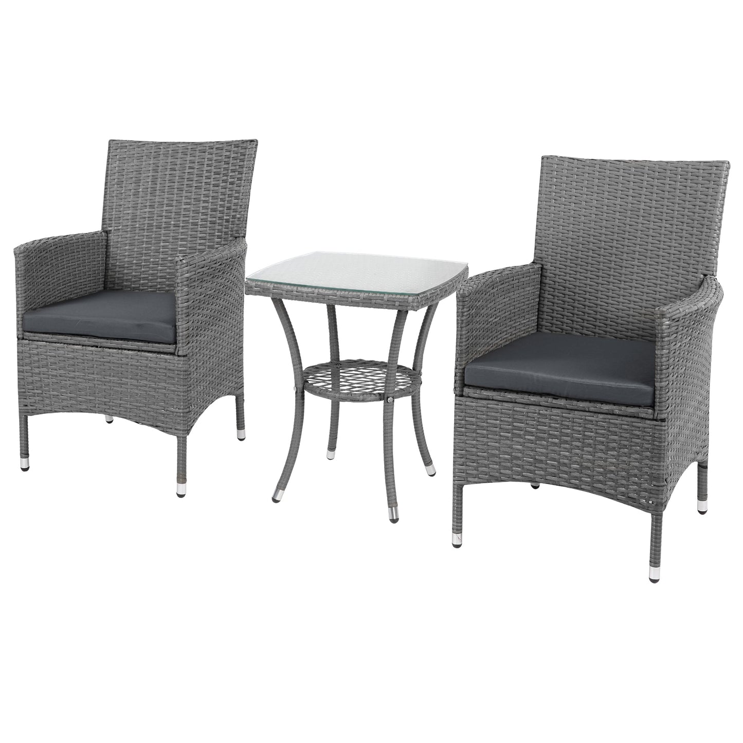 Three-Piece Rattan Chair Set