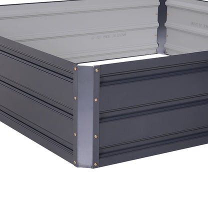 432L Square Raised Garden Bed Box with Weatherized Steel Frame for Vegetables