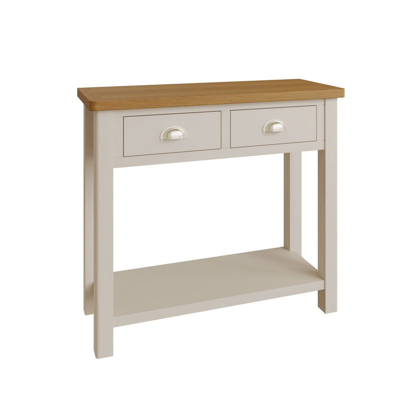 Westbridge Console Table Oak Grey 2 Drawers