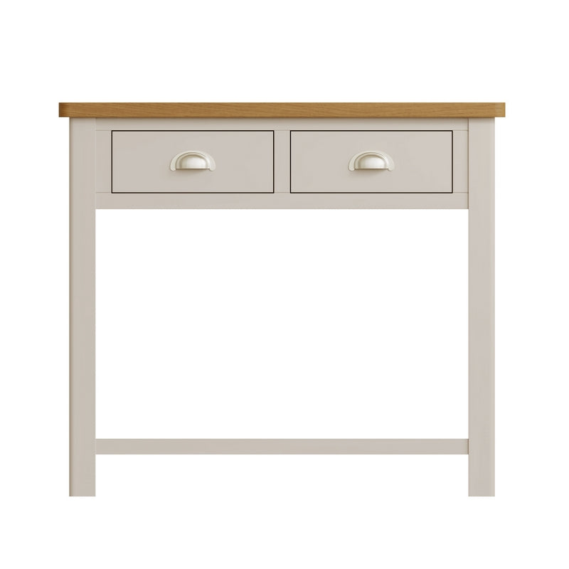 Westbridge Console Table Oak Grey 2 Drawers