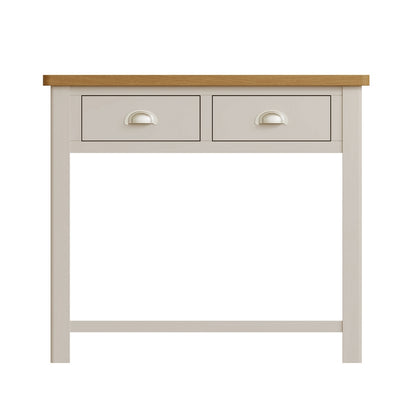 Westbridge Console Table Oak Grey 2 Drawers