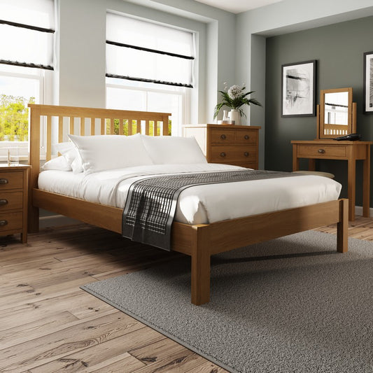 Rutland Double Bed Oak Natural 5 x 7ft