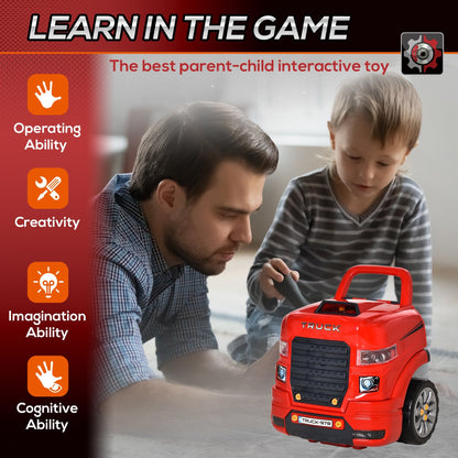 Kids Truck Engine Toy Set w/ Horn