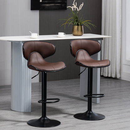 Homcom Adjustable Swivel Bar Stools Set of 2