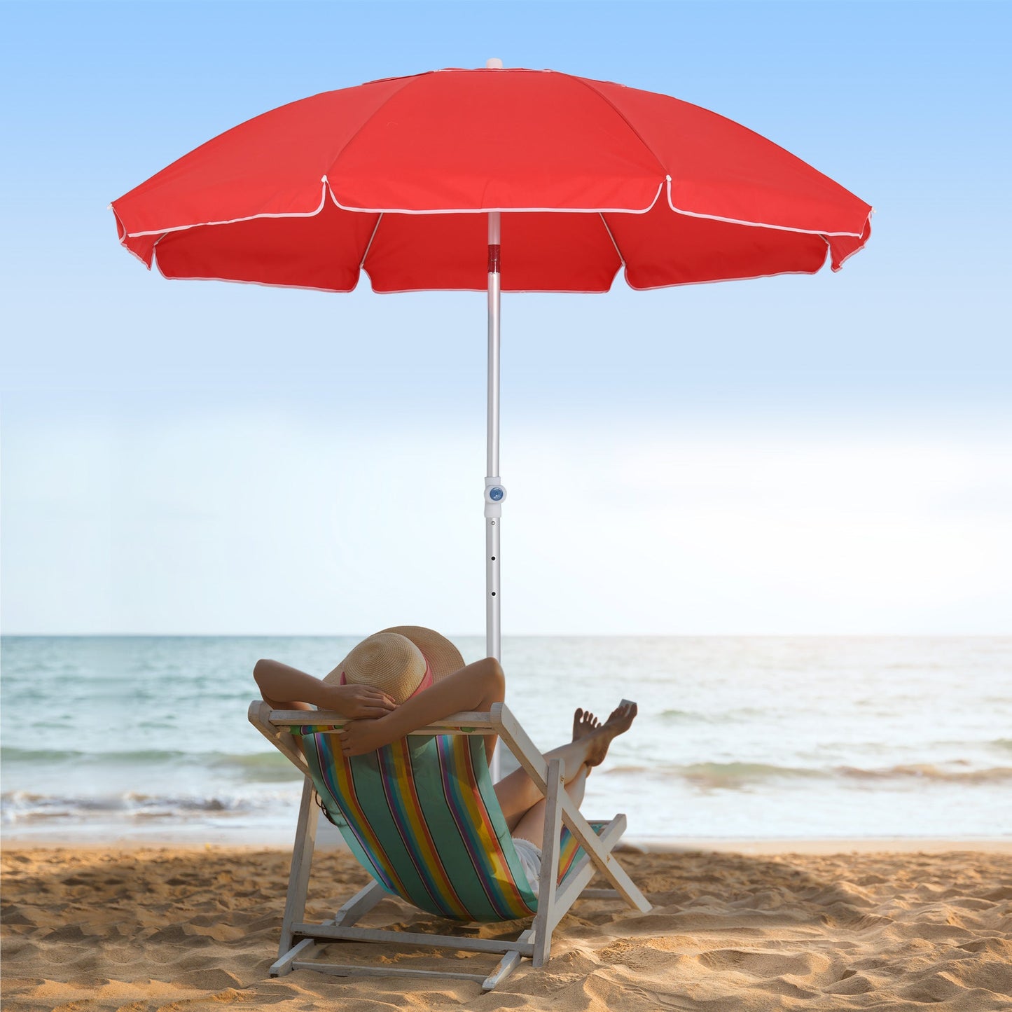 2m Arced Beach Umbrella