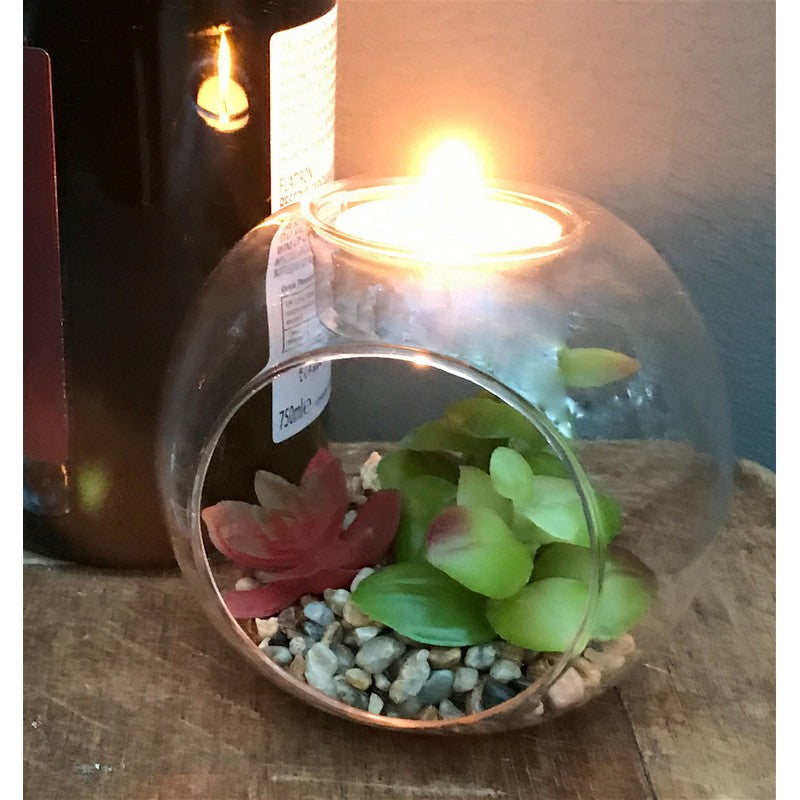 Terrarium Tealight Holder Glass - 10cm